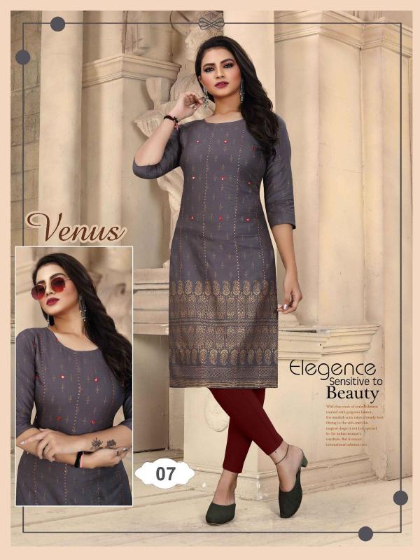 Aagya Venus Ethnic Wear Rayon Designer Kurti Collection